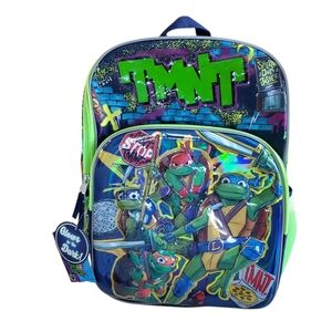 NINJA TURTLES 17" Full-Size Glow-in-the-Dark Backpack w/ Laptop‎ Sleeve NWT